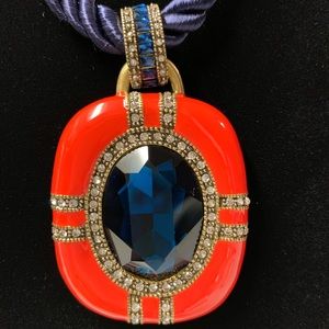 Heidi Daus Red Enamel Necklace